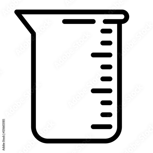 measuring cup line icon
