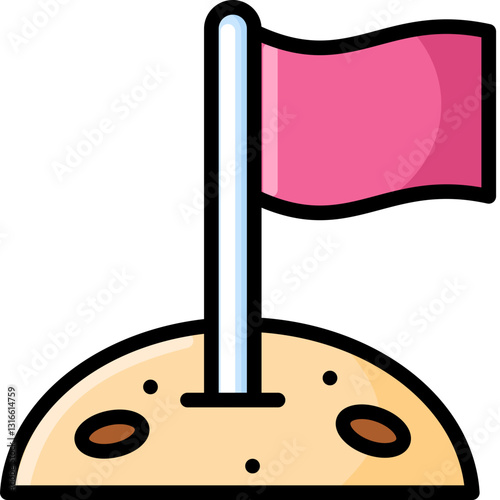 flag on a planet icon