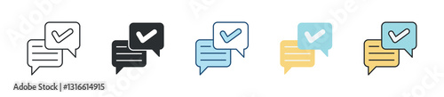 Conversation Icon Set Multiple Style Collection