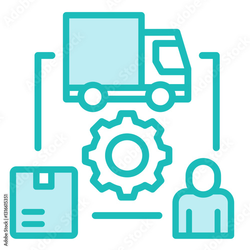 Supply Chain  Icon Element For Design