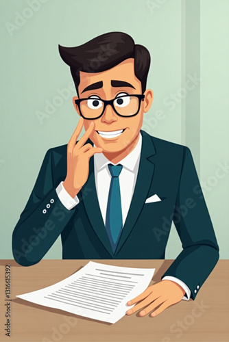 Meticulous Recruiter Examining Job Applications for Ideal Candidate