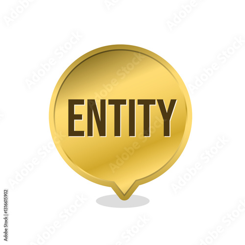Papier peint Entity group golden icon speech bubble design vector