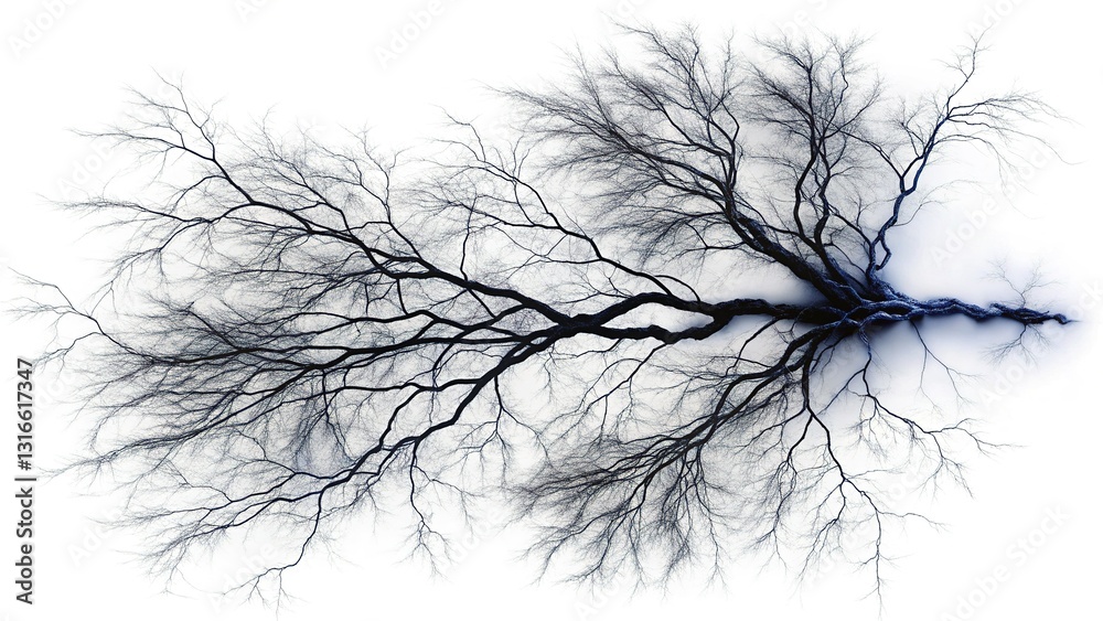 Black Lightning Bolt with Intricate Branching - Energy Nature Stock Photo Black Lightning Bolt with Intricate Branching - Energy Nature Stock Photo