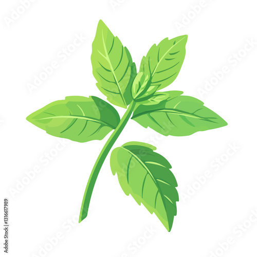 2D flat vector illustration Peppermint icon isolated on a white background.



