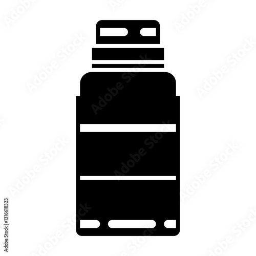 reagent bottle glyph icon