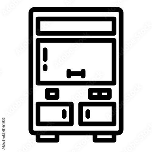 incubation cupboard line icon