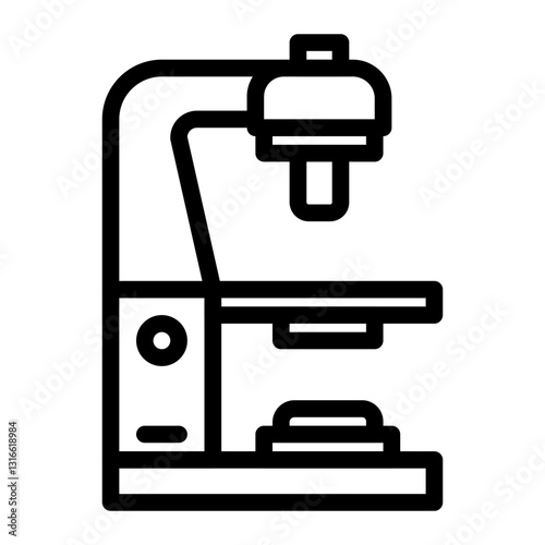 microscope line icon