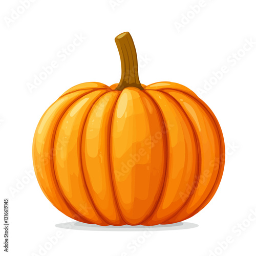 2D flat vector illustration Pumpkin stem icon isolated on a white background.


