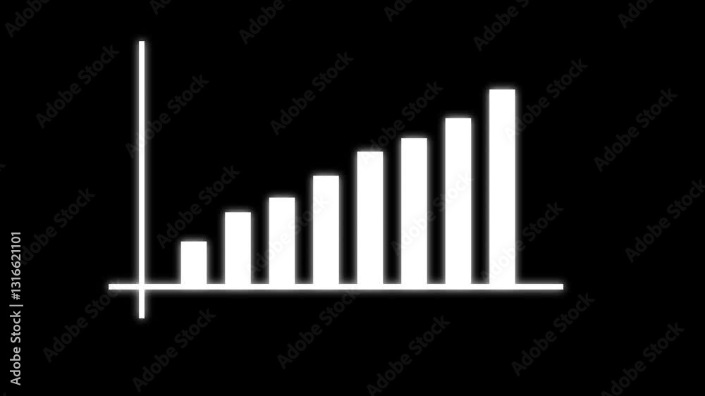 Abstract Financial Chart with Rising Arrow Animation Abstract Financial Chart with Rising Arrow Animation