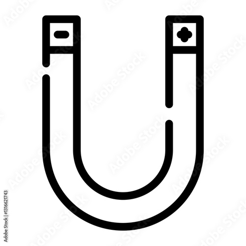magnet u cut line icon