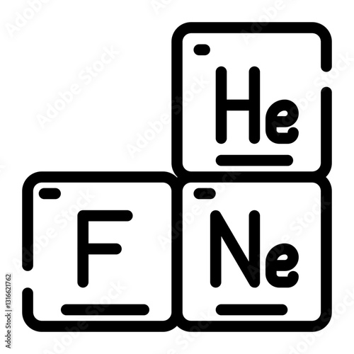 periodic table cut line icon