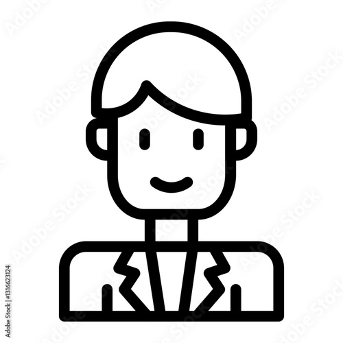 laboratory staff line icon