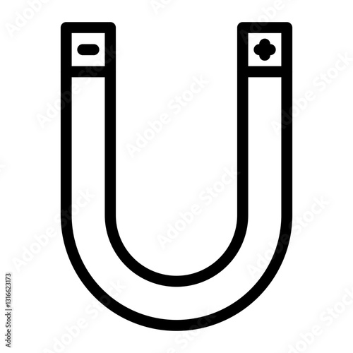 magnet u line icon