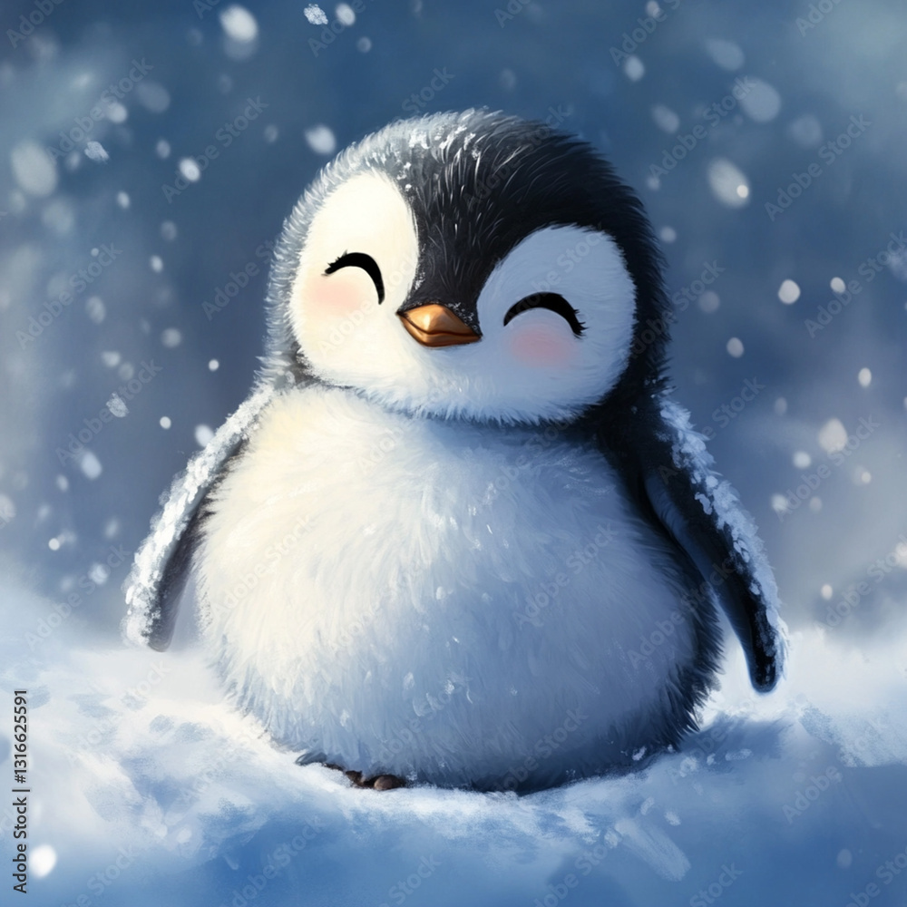 Naklejka premium A cutie penguin