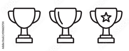 Trophy cup icon, winner cup, victory cup icon.