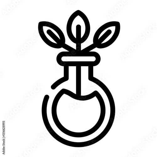 environmentally friendly materials cut line icon