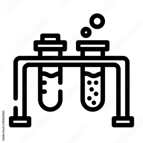 laboratory checks cut line icon