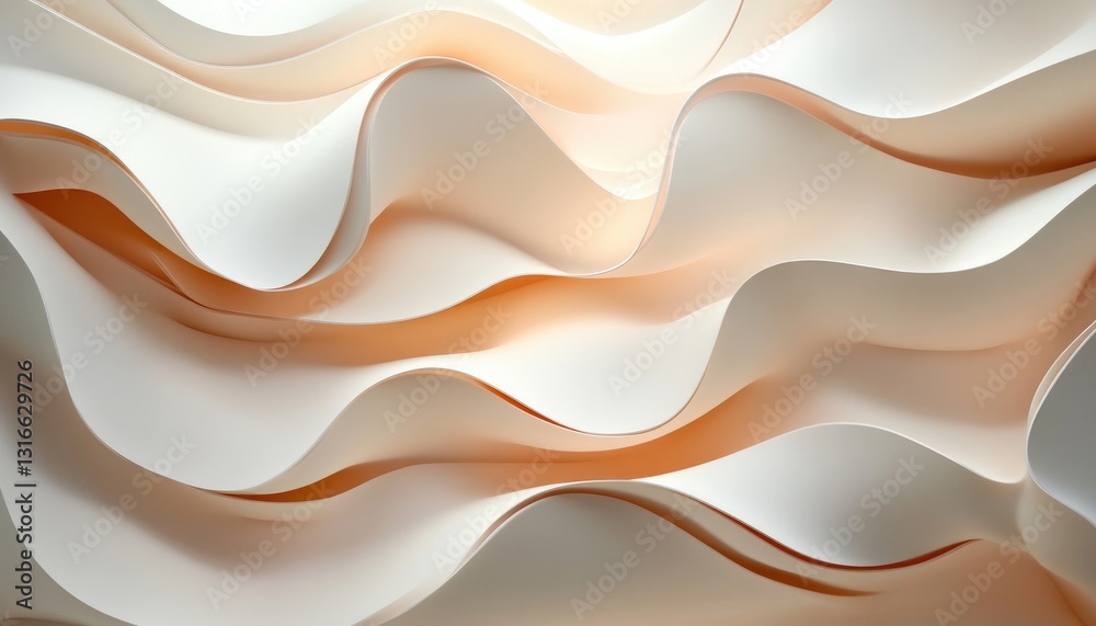Obraz premium Abstract composition showing smooth undulating forms with beautiful lighting