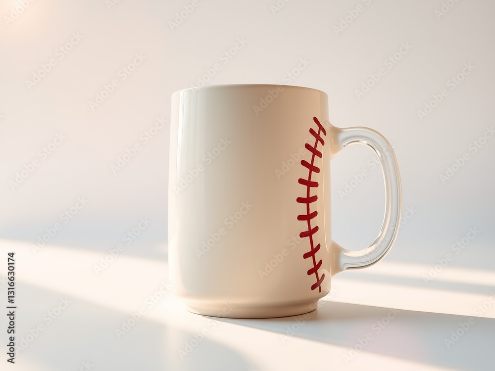Obraz premium Baseball Mug - Warm Sunlight, Crushed Velvet & Quartz