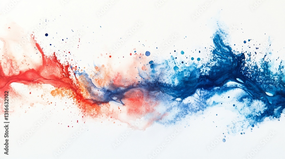 Obraz premium Abstract Ink Flow on White