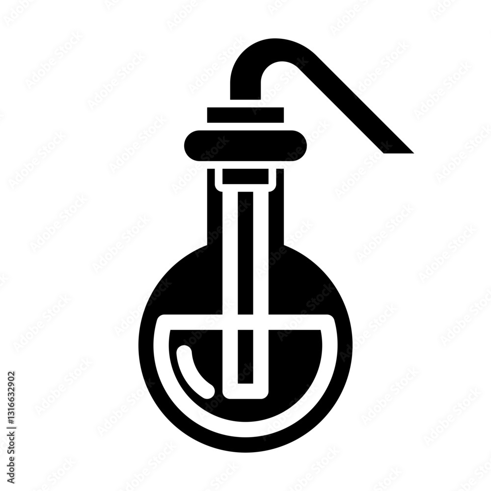 Obraz premium distilled water medium glyph icon