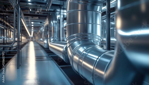 A carbon capture facility capturing and converting emissions into usable energy, Climate Change, Green and innovative