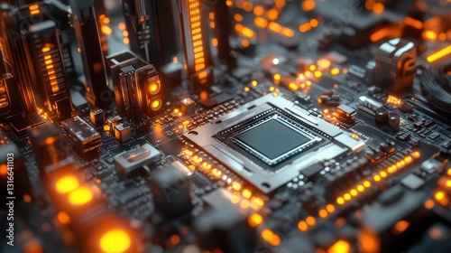 Wallpaper Mural A factory using AIdriven robotics to manage the assembly of electronics products, Automation, Efficient and innovative Torontodigital.ca