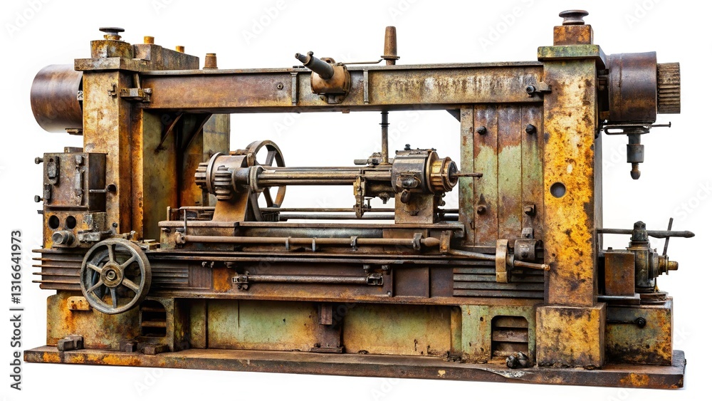 Weathered Industrial Machine Detail: Rust, Gears, and Metal Texture Weathered Industrial Machine Detail: Rust, Gears, and Metal Texture