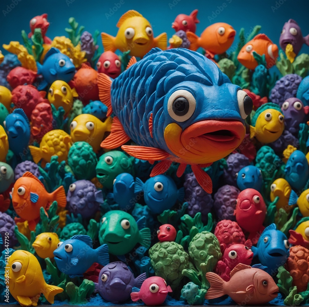 The creative marvel of plasticine fish in motion The creative marvel of plasticine fish in motion