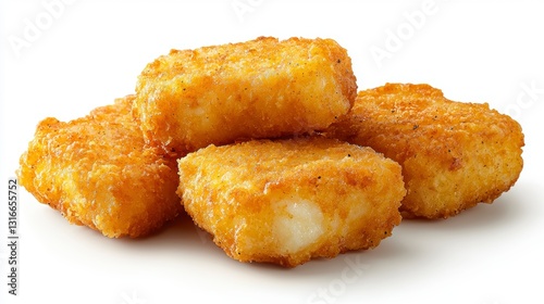 Indulge in the irresistible allure of crispy golden potato nuggets, meticulously crafted to deliver a symphony of flavors and textures that will tantalize your taste buds and leave you craving for