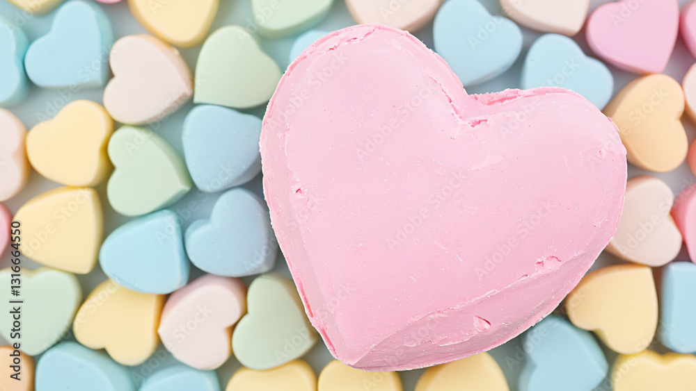 Obraz premium heart shaped candies
