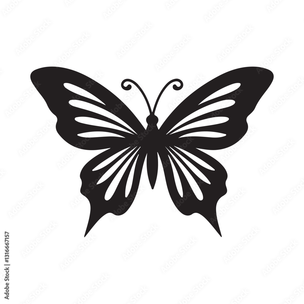 Abstract Vector Butterfly Flying Icon or Logo Design Template Abstract Vector Butterfly Flying Icon or Logo Design Template