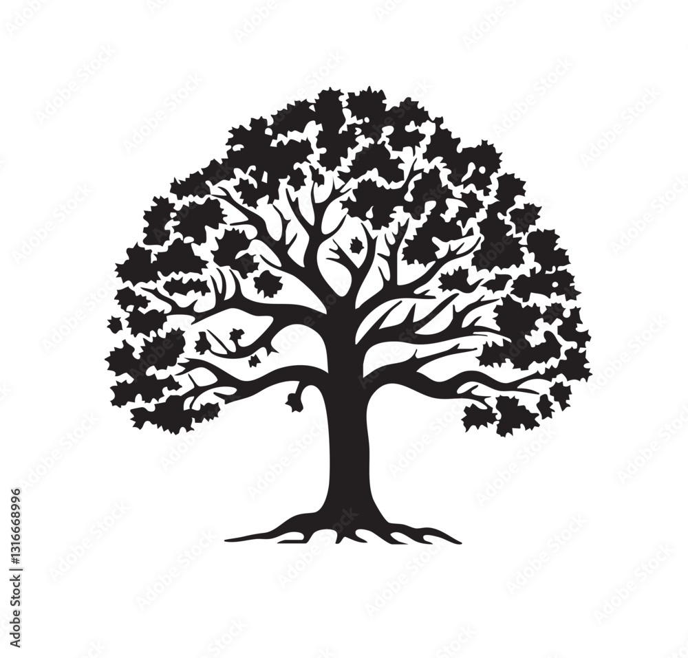 Fototapeta premium tree silhouette vector