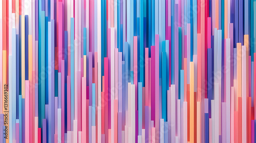Vibrant Vertical Stripes in Blue and Pink Abstract Background