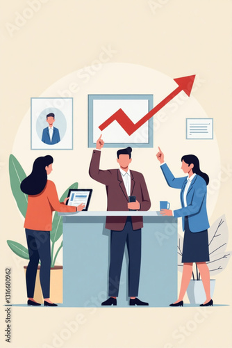 Human Resources Team Reviewing Job Applications Finding the Best Candidate for Employment Successful Hiring in Modern Office Space Vector Illustration Professional Selection Process