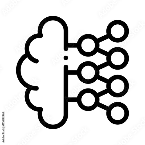 neural network line icon