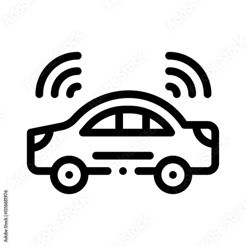 self driving line icon