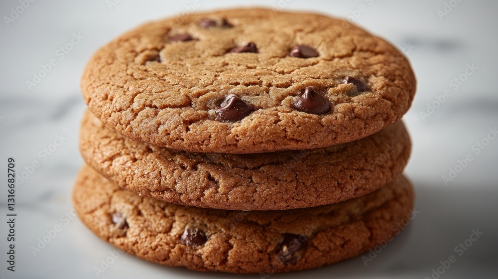 Delicious chocolate chip cookies stacked high (4) Delicious chocolate chip cookies stacked high (4)