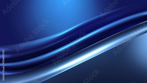 A sleek gradient background transitioning from deep royal blue to metallic silver, exuding professionalism and a futuristic corporate feel, ideal for finance and technology branding.