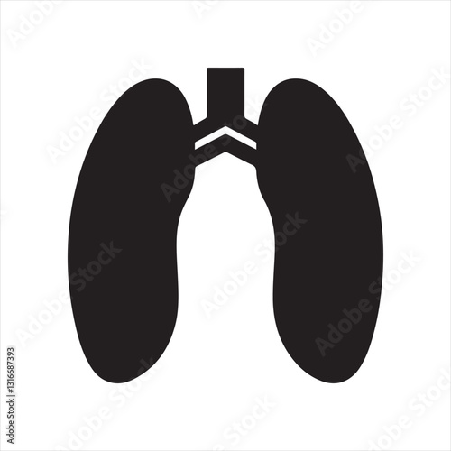 Organ silhouette, black and white, simple design, minimalist, iconic shape._traced