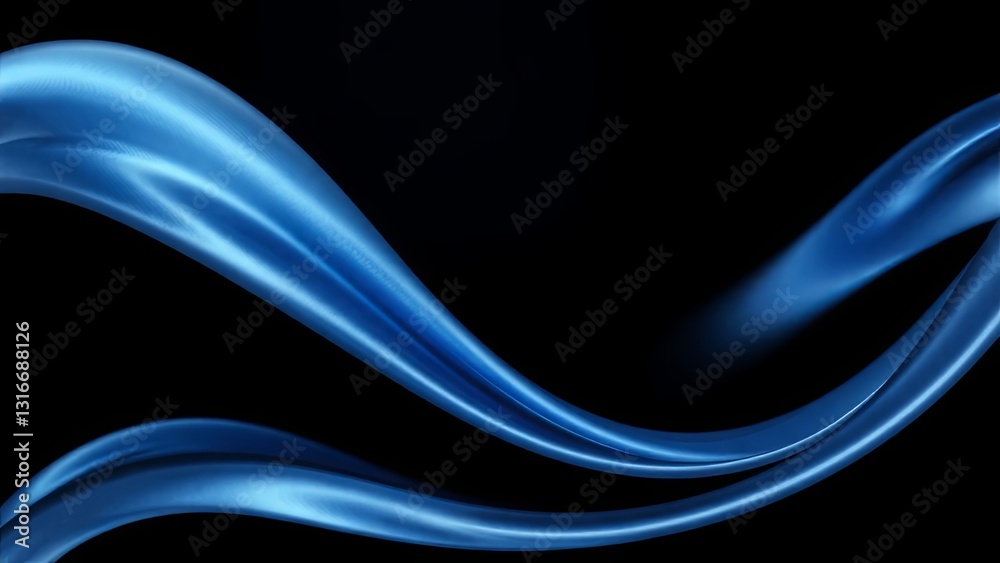 Obraz premium Luxurious Blue Curve