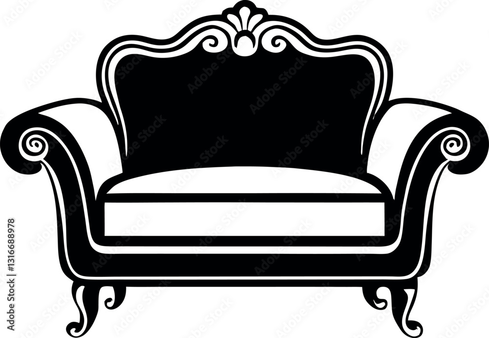 An element of modern interior and furniture vector silhouette line art Generative Ai An element of modern interior and furniture vector silhouette line art Generative Ai