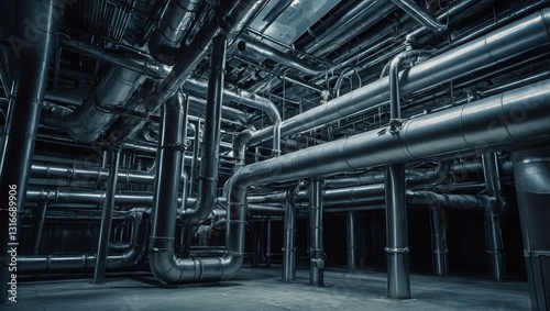 Ventilation pipes installed in building air conditioning network