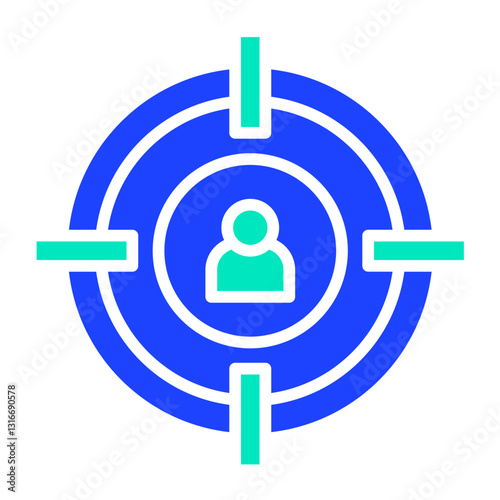 Target Audience Vector Icon Design Illustration