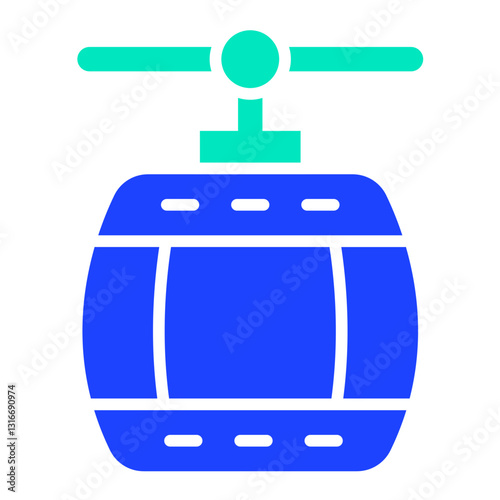 Cable Car Vector Icon Design Illustration