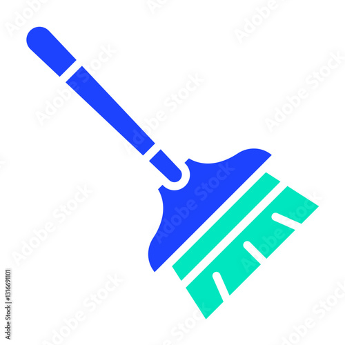 Broom Vector Icon Design Illustration