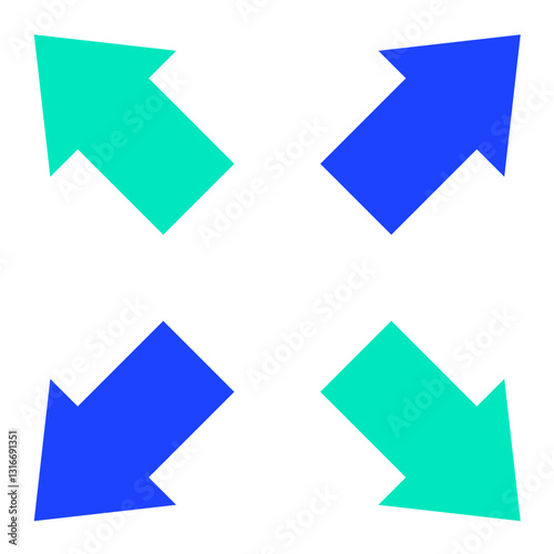 Expand Vector Icon Design Illustration