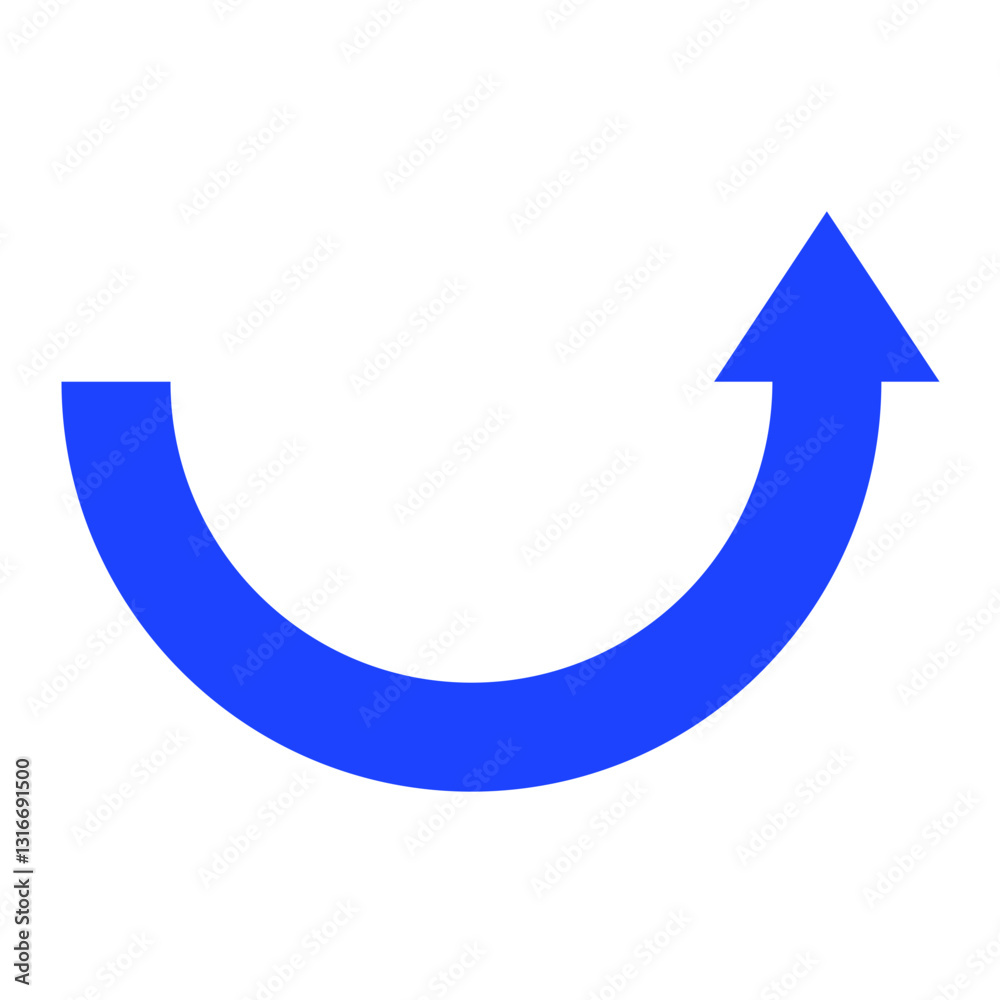 Curve arrow Vector Icon Design Illustration