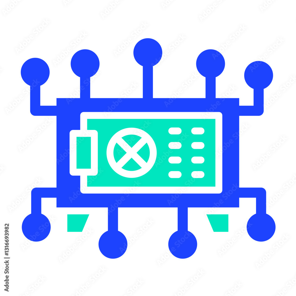 Fototapeta premium Safe Vector Icon Design Illustration