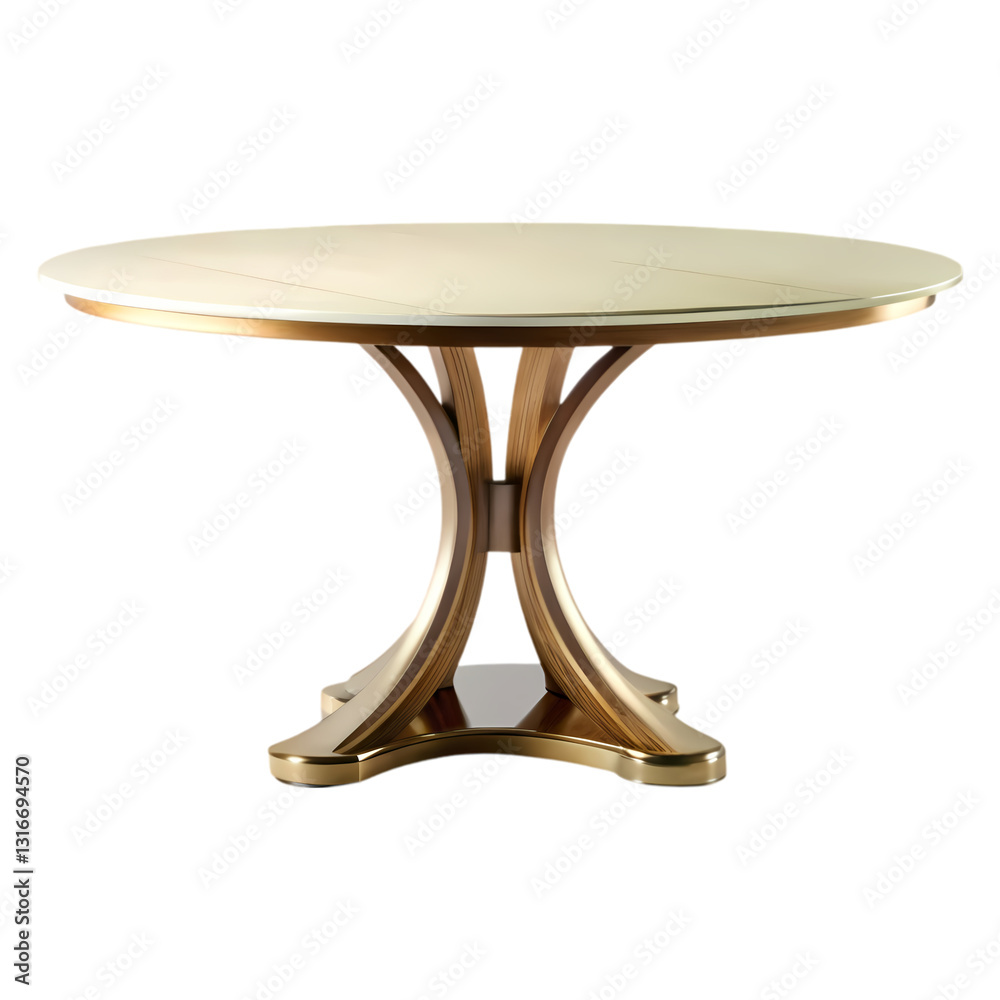 Unique Oval Pedestal Table on white background Unique Oval Pedestal Table on white background